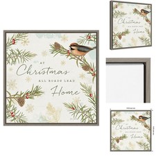 Amanti Art Framed Canvas Wall Art, Holidays Print, Green picture