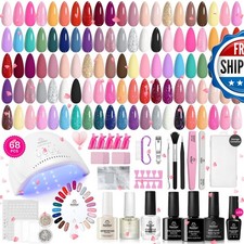 Beetles Gel Nail Polish Kit UV Light 68Pcs 35 Colors Gel Polish Set picture