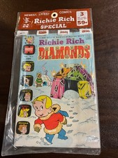 1973 Harvey Comic 3-Pack SEALED Richie Rich Diamonds 6 BankBook,Jackpots 5 F-VF picture
