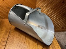 Vintage Large 1950’s   4 qt. Galvanised Steel Feed / Grain Scoop 11