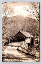RPPC Covered Bridge Mt Liberty Flume Gorge Franconia Notch NH Postcard picture