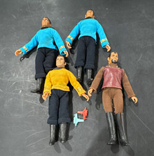 Vintage 1974 Mego Star Trek Lot - Kirk, Spock, Scott, Klingon Figures w/ Phasers picture