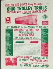***VINTAGE 1971 OHIO TROLLEY TRAILS HISTORICAL PAPERBACK BOOK*** picture
