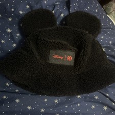 Disney x lululemon Mickey Mouse Black Sherpa Bucket Hat w/ Ears L/XL picture