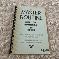 The Master Routine With The Sponges Kozak Magic Trick Booklet Vintage 1973 picture