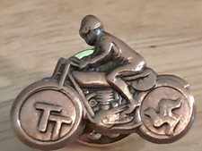isle of man TT tourist trophy small pin badge iom manx man picture