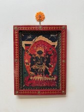 Maa Tara Mahavidya Picture: Hindu Goddess Art in Wooden Painted Frame - 9 x 12 