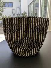 Handwoven African Sisal & Recycled Wool Storage Basket/Plant Holder picture