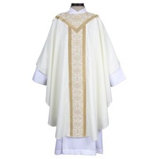 Ivory-White Chasubles, St. Remy Gothic Chasuble and Stole, Chasuble Vestment picture