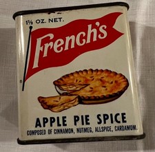 Vintage French’s Apple Pie Kitchen Spice Tin Rare picture