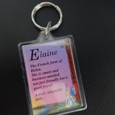 Elaine Personalized Keychain Plastic Novelty Name Definition Meaning Gift picture