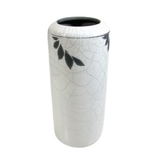 1993 Robert Graydon Raku Art Pottery Studio Ceramic Cylinder Crackle Glaze Vase picture
