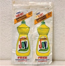 VERY RARE Vintage Joy Dishwashing Liquid Advertising Samples 2 Pack picture