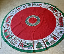Vintage Sunweave 12 Days of Christmas 100% Cotton Tablecloth 66