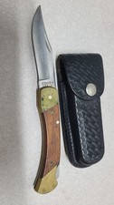Vintage Schrade LB7 Pocket Knife & Leather Sheath  picture
