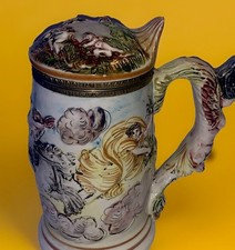 Capodimonte Guido Reni High Relief Lidded Tankard Stein #1632/18 Made In Italy picture