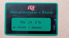 Abercrombie & Fitch Vintage Credit Card Black Green Collectible Only picture