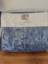 NIP Vintage 1990s Ralph Lauren King Blanket 108x90 Cotton Made USA Orig Pack picture