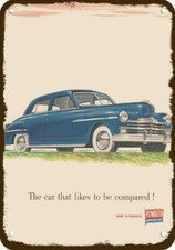 1949 PLYMOUTH SPECIAL DELUXE 4-DOOR CAR Vintg-Look DECORATIVE REPLICA METAL SIGN picture