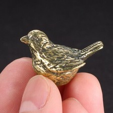 Brass Sparrow Figurine Statue Animal Figurines Toys House Desktop Decoration picture