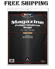 BCW Thick Magazine Bags - 1 Pack of 100 | Acid-Free, Clear Polypropylene Sleeves picture