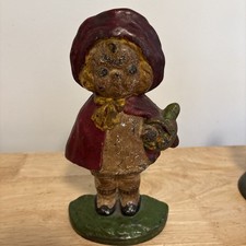 Antique Hubley?  Cast Iron Little Red Riding Hood Doorstop picture