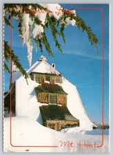 Timberline Lodge Mt Hood Oregon Winter Snow c1980s Postcard picture