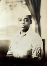 VTG 1940s Photo African American Handsome Soldier Man Portrait Gay Interest 4x6 picture