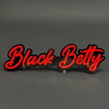 1PC Black Betty Red 3D Acrylic Badge - Car Truck Emblem Fender Sticker picture