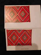 Vintage Early 1900s Navajo Indian Blanket Postcards Washington Lot Of Two picture