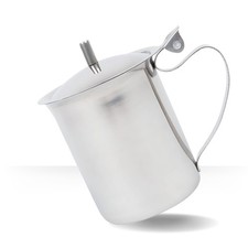 Creamer with Lid 10 Oz, Coffee Creamer Container, Small Stainless Steel Milk Pit picture
