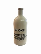 Vintage Fauchon French Stoneware Vinegar Bottle Bourgogne Dijon France 11” picture