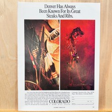 1991 Colorado Dinosaur Fossil Tourism Vintage Print Ad Travel Advert Art picture