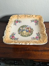ANTIQUE WALES JAPAN VICTORIAN STYLE CERAMIC BOWL CENTERPIECE picture
