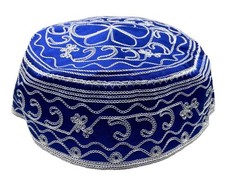 Yemaya Santeria Hat Blue Soft Fabric Orisha Ritual Wear Head Covering picture