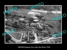 Mill Hill England View Of The Gas Works c1930 Old Large Historic Photo picture