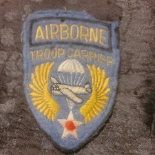 Vtg. WWII US Army Air Force Airborne Troop Carrier English Made SSI Patch picture