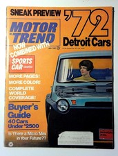 Motor Trend Vintage 1971 Car Magazine Vol. 23 No. 7 July Illustrated picture