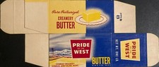 1960's Pride of The West Butter Box Conrad Creamery Conrad & Valier Montana  picture