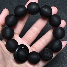 20mm Vietnam Agarwood Bracelet Screw Pattern Beads Sinking Oud Jewelry picture