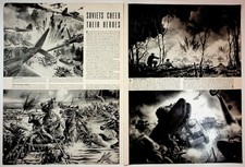 1941 Original WWII Soviet & British Heroes Print Article 10x14 Black White picture