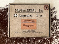 Antique Biergon Laboratory Morphine Ampule Box - Belgium - Rare Pharmaceutical  picture