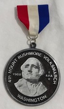Mt. Rushmore SD 1988 Medal Collectible IVV AVA Volksmarch President Washington picture