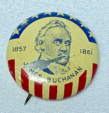 1857- 1861 James Buchanan President pinback button Vintage Antique picture