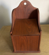 Handmade Vintage Wood Salt Box 9