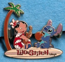 Disney Pin 23957 DLP Lilo and Stitch Surfboard Disneyland Paris Vintage 2003 picture