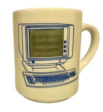 Vtg Sperrylink Office System Hidden Message Computer 3.5 in Ceramic Mug picture