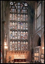 Great East Window Stained Glass St George Chapel Windsor Castle England Postcard picture