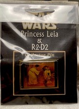 Princess Leia & R2-D2 Star Wars Disney USPS 2007 Stamp Lapel Pin Disney Pin Read picture