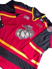 US MARINE CORPS EMBROIDERED Hockey STYLE JERSEY Rapid Dominance picture